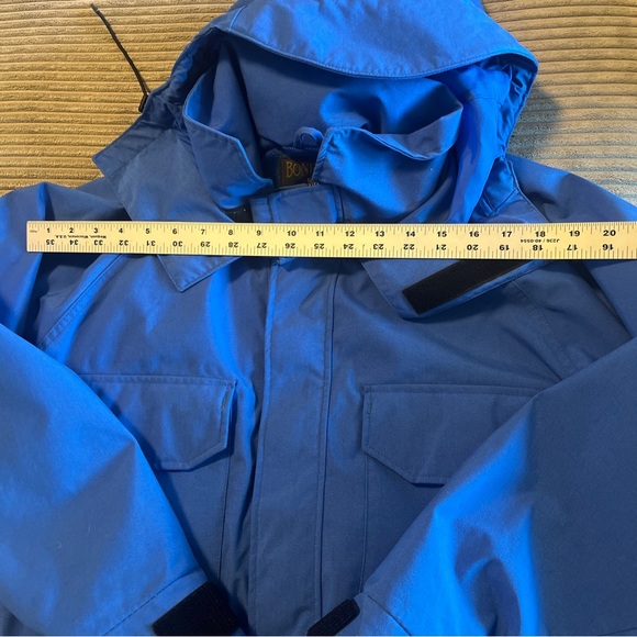 Vintage Red Head Bone Dry Hunting Jacket Heavy Canvas Hooded Size L Blue - Picture 4 of 12